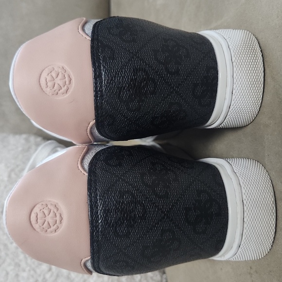 Guess Faster Wedge Sneaker Brown Multi - Picture 8 of 9